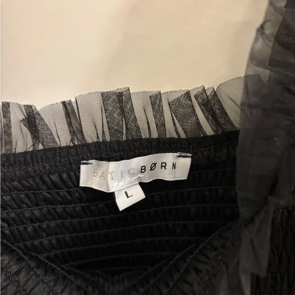 Baltic Born - Emma Smocked Tulle Dress, Black, Large - Picture 4 of 4